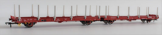 IPA Car Carriers STVA Red Twin set - Flat with Stakes