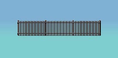 GWR Station Fencing, black (straight only)