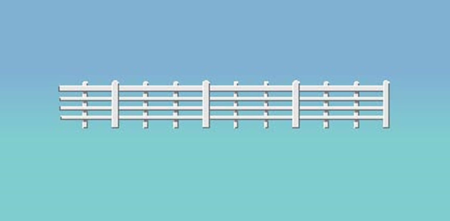 Lineside Fencing, white (4 bar)