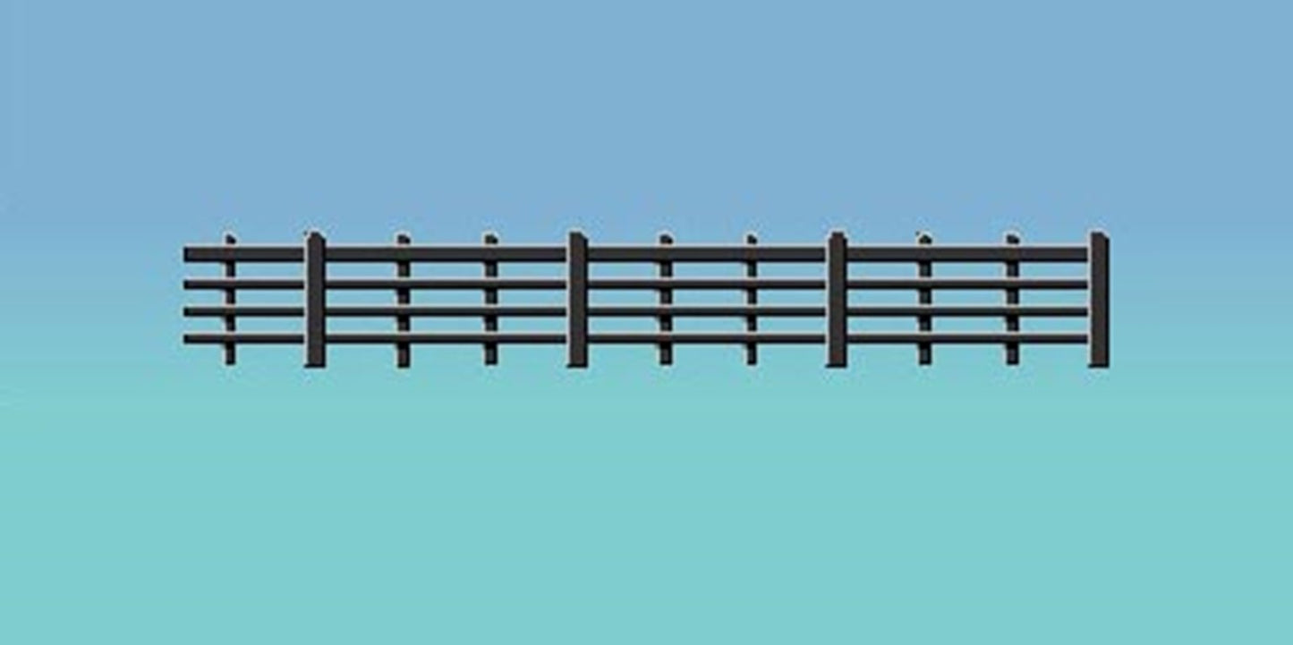 Lineside Fencing, black (4 bar)