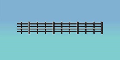 Lineside Fencing, black (4 bar)