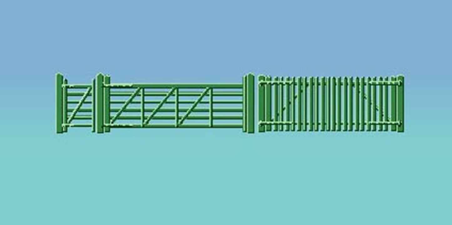 Picket Fencing, green (including gates & ramps)