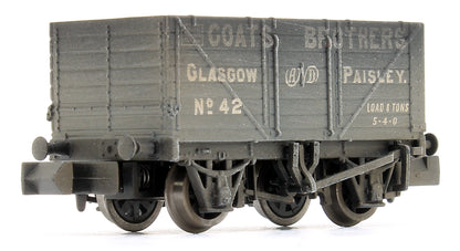 Custom Weathered Coats Brothers, Glasgow RCH 7 Plank Private Owner Wagon No.42