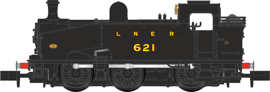 Class J50 LNER Black (Unlined) 0-6-0 Tank Locomotive No.621