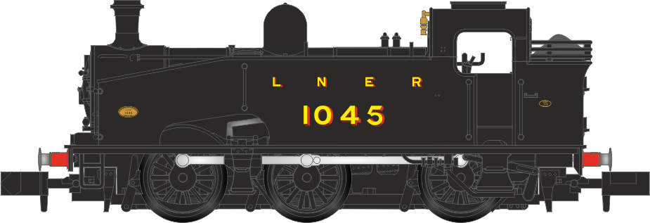 Class J50 LNER Black (Unlined) 0-6-0 Tank Locomotive No.1045