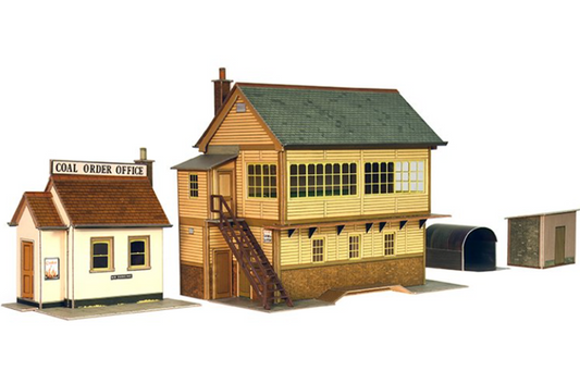 Signal Box and Hut - Card Kit, Signal Box