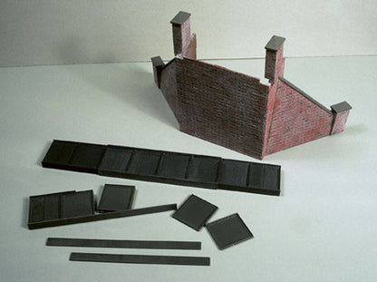 Abutments with Wing Walls (Pair) Model Kit