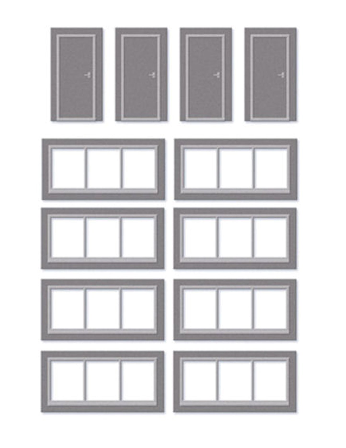 Wills Kits SSM314 Doors & Windows Detail Pack (8 windows, 4 doors per pack)