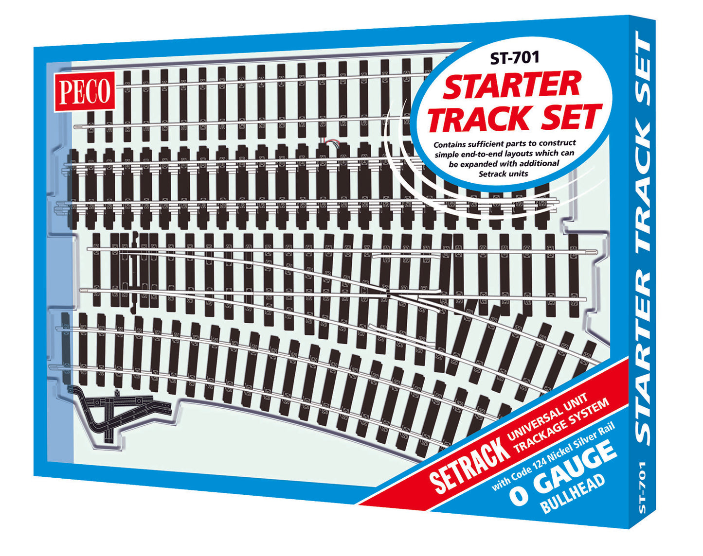 O Gauge Bullhead Starter Track Set with Code 124 Nickel Silver Rail