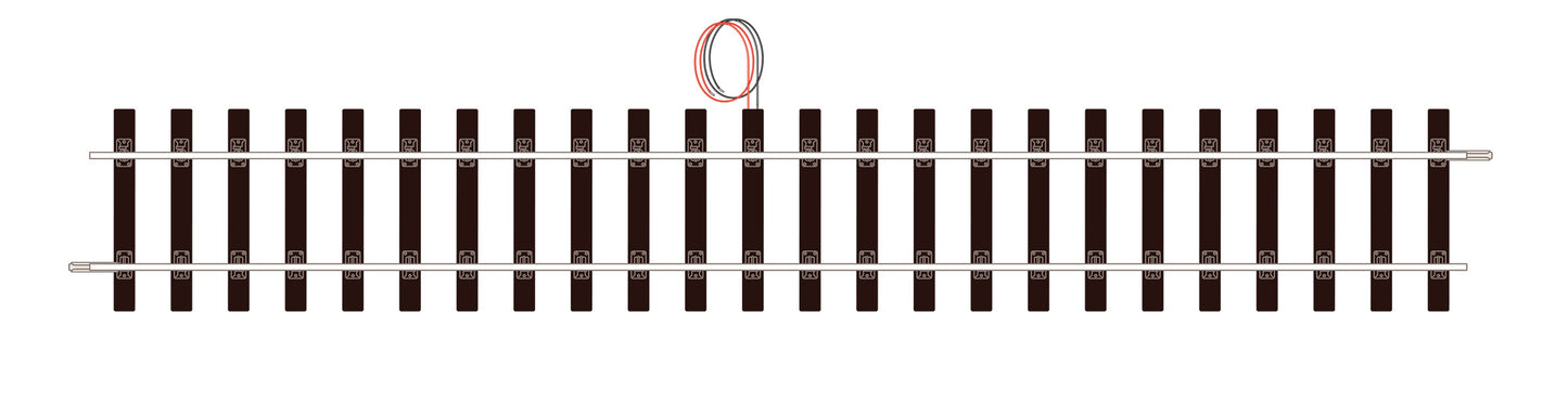 Setrack O Gauge Pre-Wired Straight 394mm