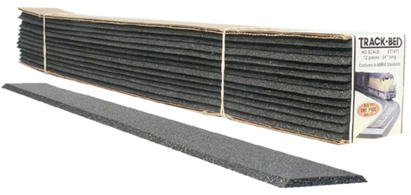 ST1473 O Scale Trackbed Strips Std 12/Pkg