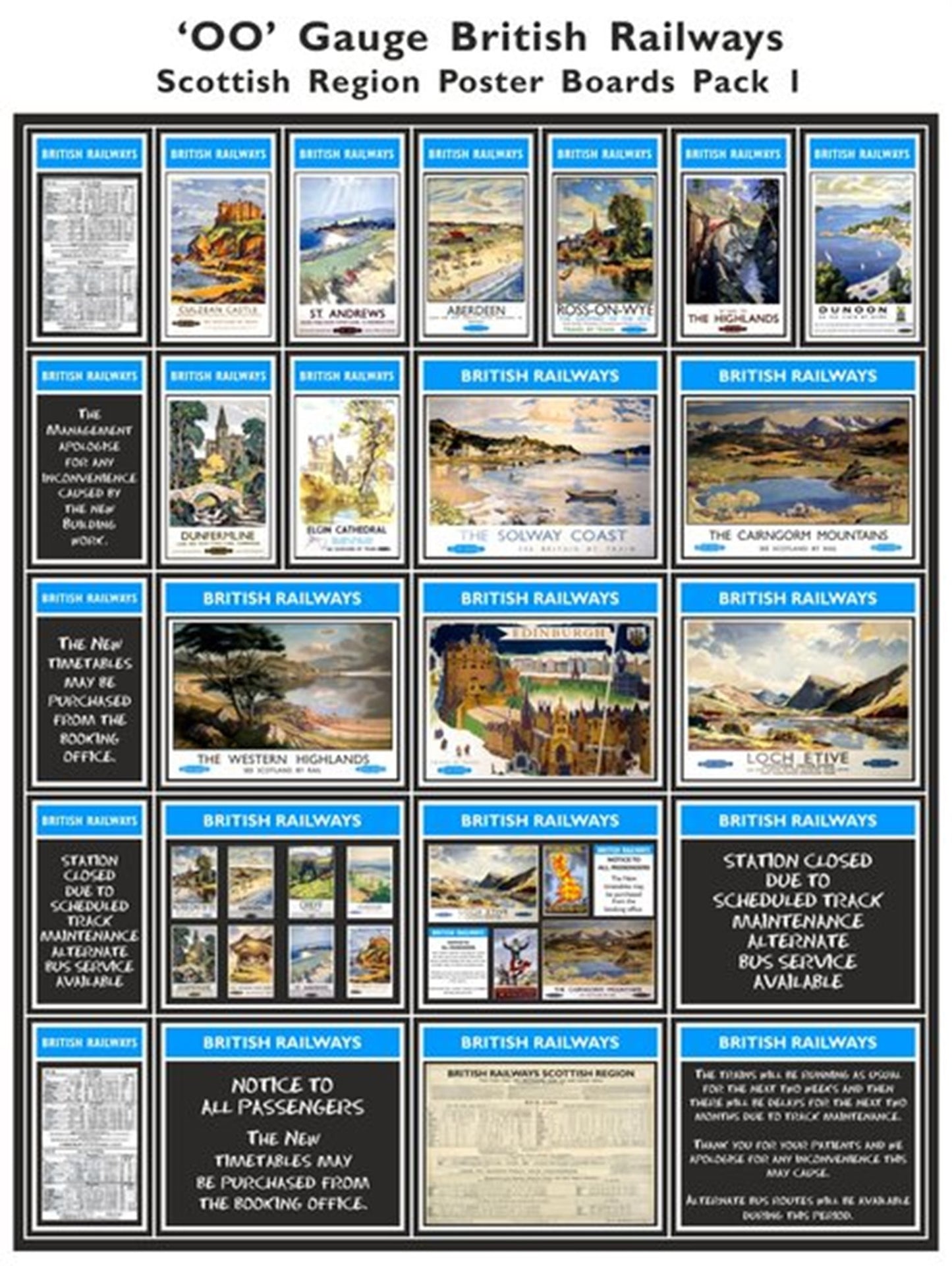 British Railways Scottish Region Poster Boards Pack 1