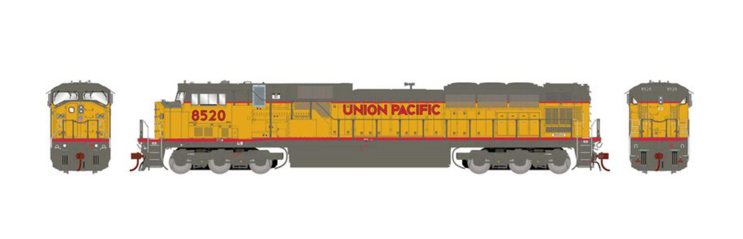 Union Pacific UP G2 SD90MAC-H Phase I Diesel Locomotive #8520 with DCC Sound