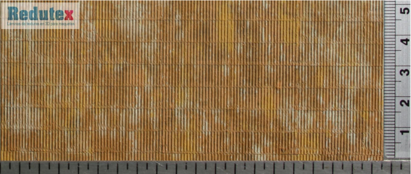 Corrugated Tin Roofing (Oxidised) - Horizon N 3D Polychrome Flexible Textured Sheet