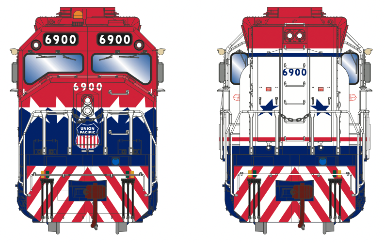 Union Pacific UP EMD DDA40X Diesel Locomotive HO & CA-10 Caboose Collectors Set (without Sound)