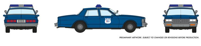 HO Chevrolet Impala Sedan: Amtrak Police