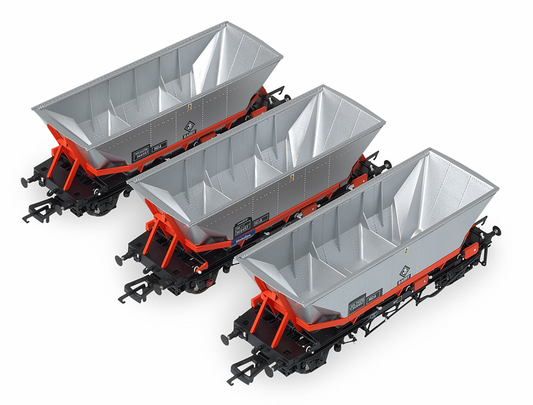 Set of 3 HDA MGR Hopper Wagons - Railfreight Red - Pack 3