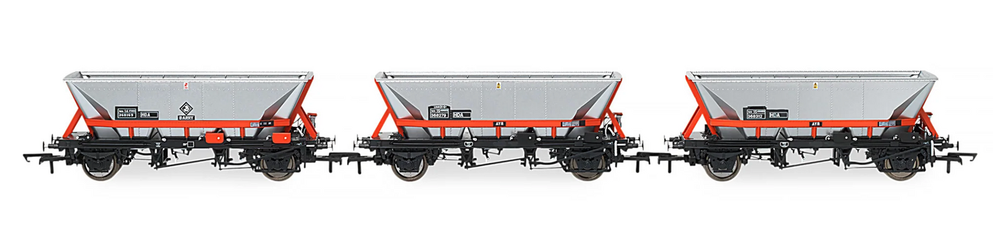 Pre-Owned ACC2571HDA-RR2 Set of 3 HDA MGR Hopper Wagons - Railfreight Red - Pack 2
