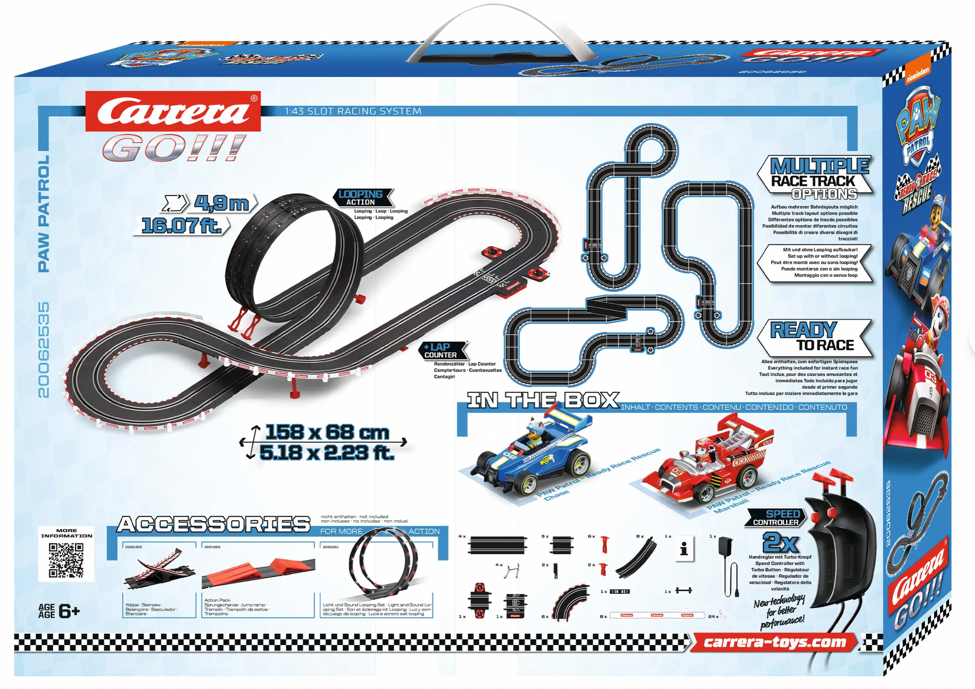 Carrera Carrera GO PAW Patrol Ready Race Rescue 1 43 Slot Car Racing Set Rails of Sheffield