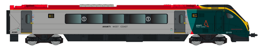 Class 221 5 Car Set 221115 Avanti West Coast (Red Power Car Roof)