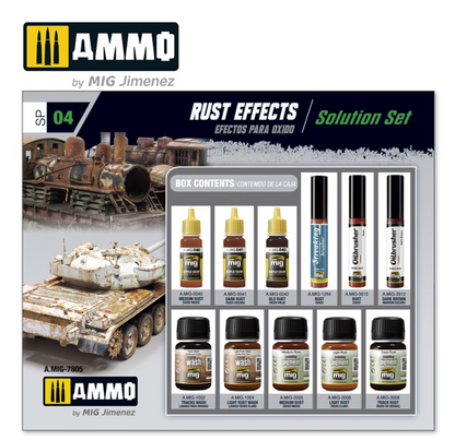Rail Center Ammo Rust / Weathering Effects Paint Solution Complete Set