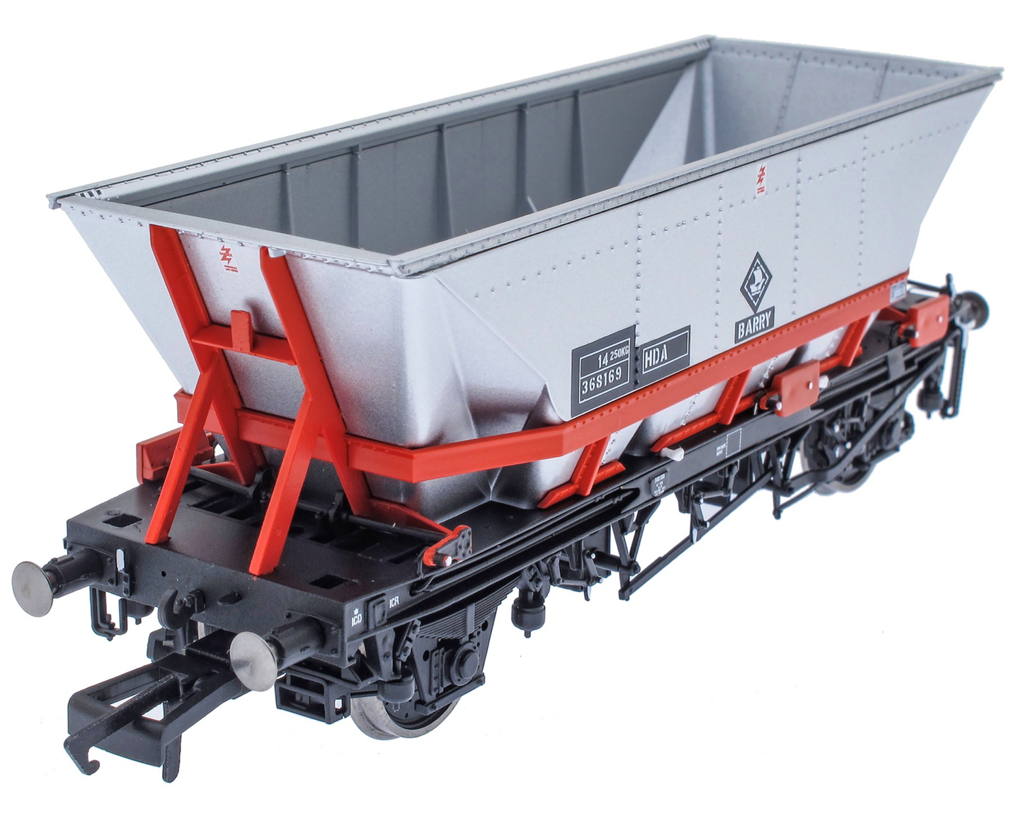 Pre-Owned ACC2571HDA-RR2 Set of 3 HDA MGR Hopper Wagons - Railfreight Red - Pack 2