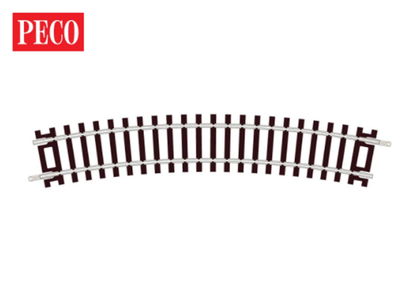 Peco ST225 ST225 - Code 100 - Setrack No.2 Radius Standard – Rails
