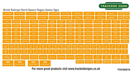 Die Cut North Eastern Region Station Signs