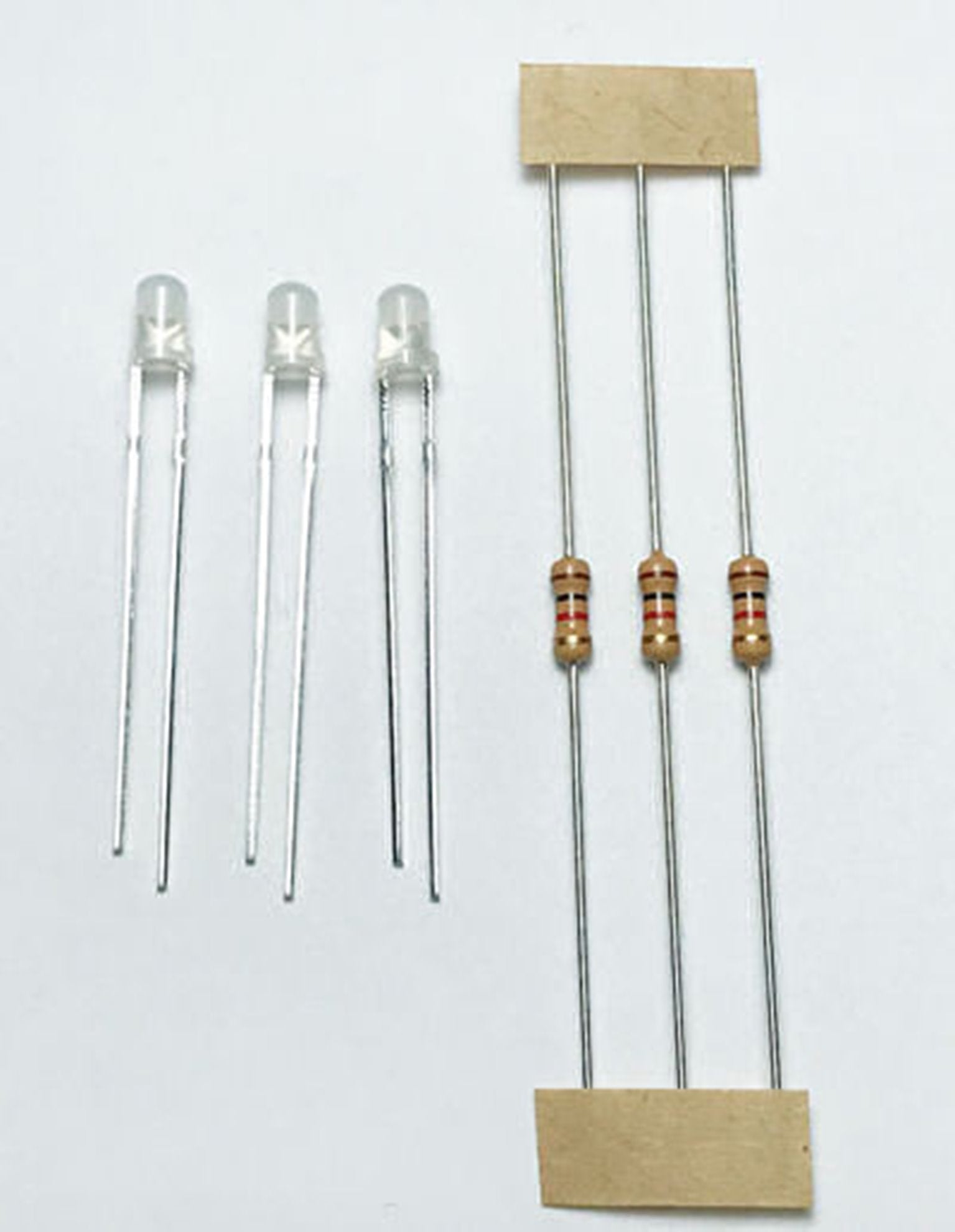 LED Pack 3mm Red/White Bi Colour (3)