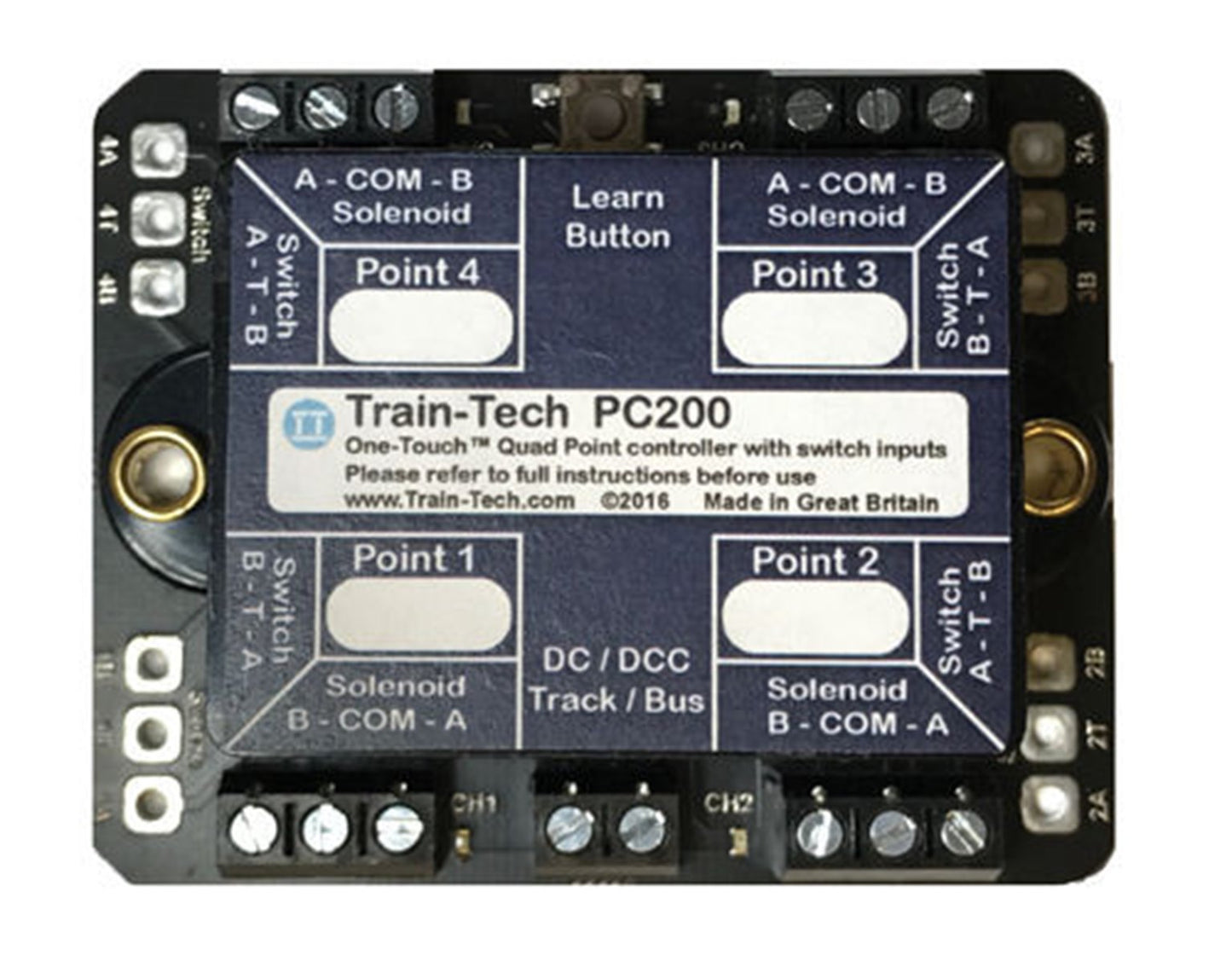 DCC Point Controller Quad With Route Store/Switching