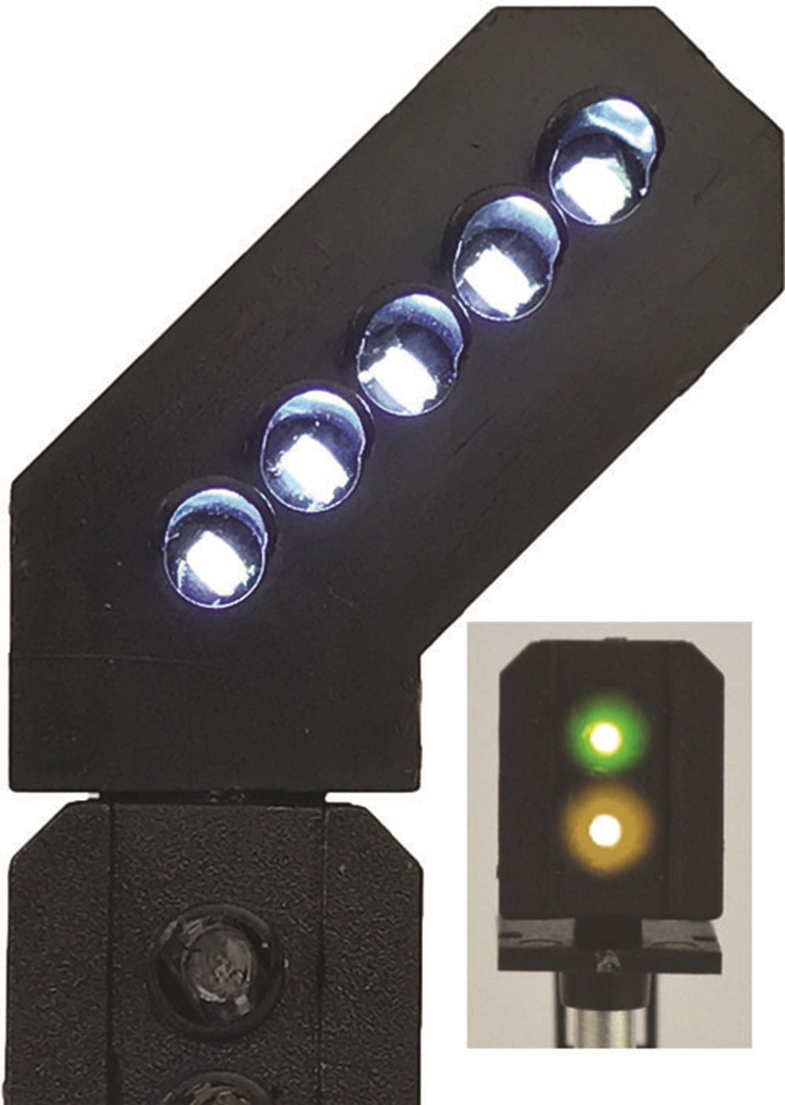 Model Train Sensor Signals Train Tech TTSS2R Sensor Signal (RH Feather) 2 Aspect Distant – Rails