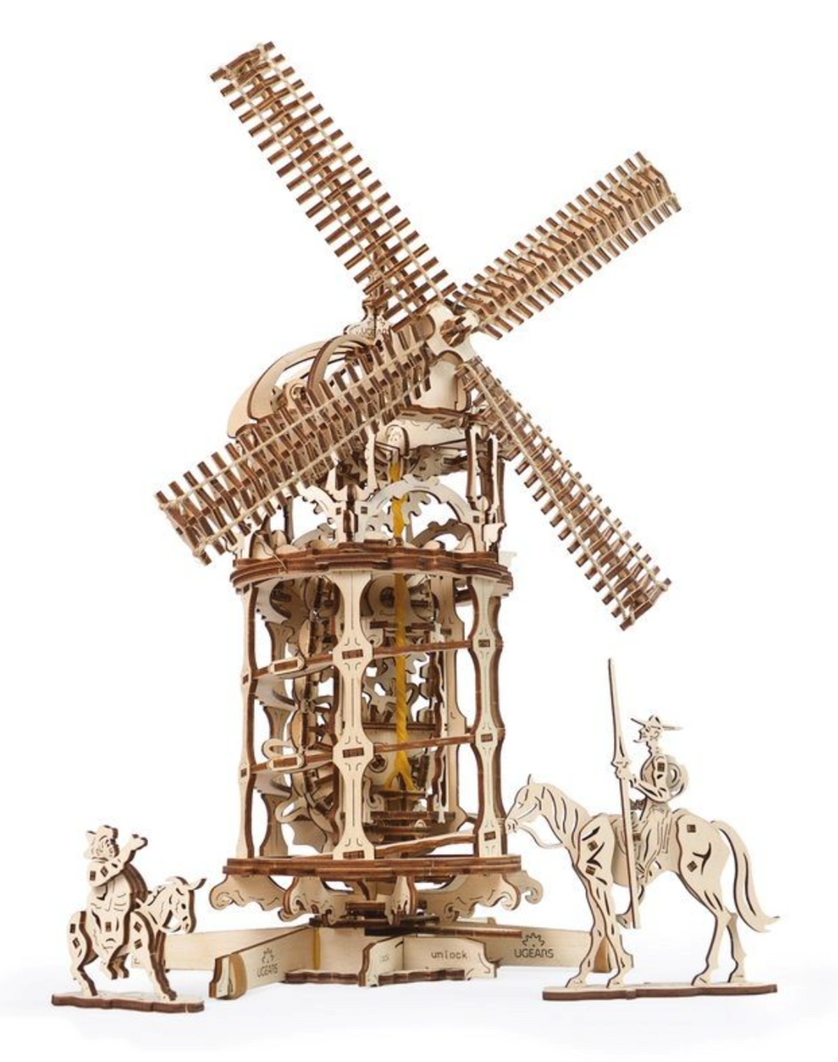Windmill Model Assembly UGEARS UG70055 Tower Windmill Mechanical Model Kit – Rails