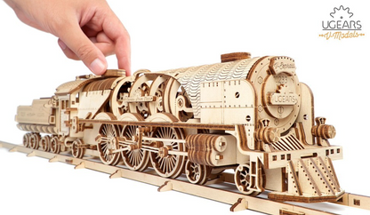 V-Express Steam Locomotive with Tender Mechanical Model Kit