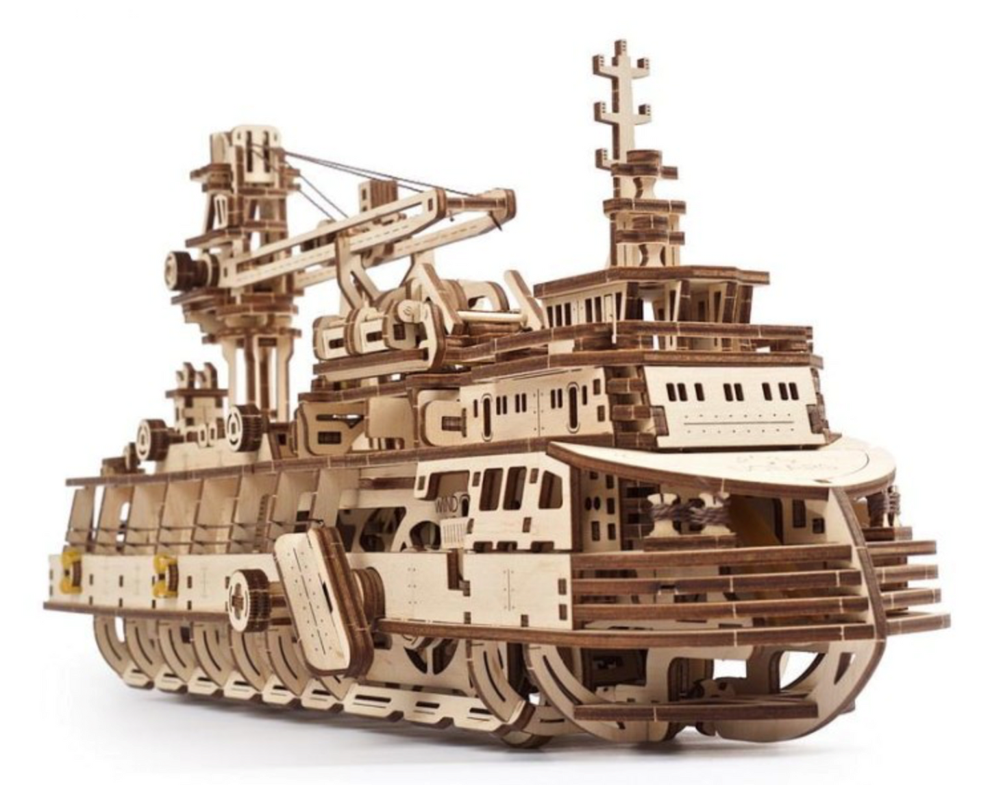 Wooden Model Research Vessel Mechanical Model Kit