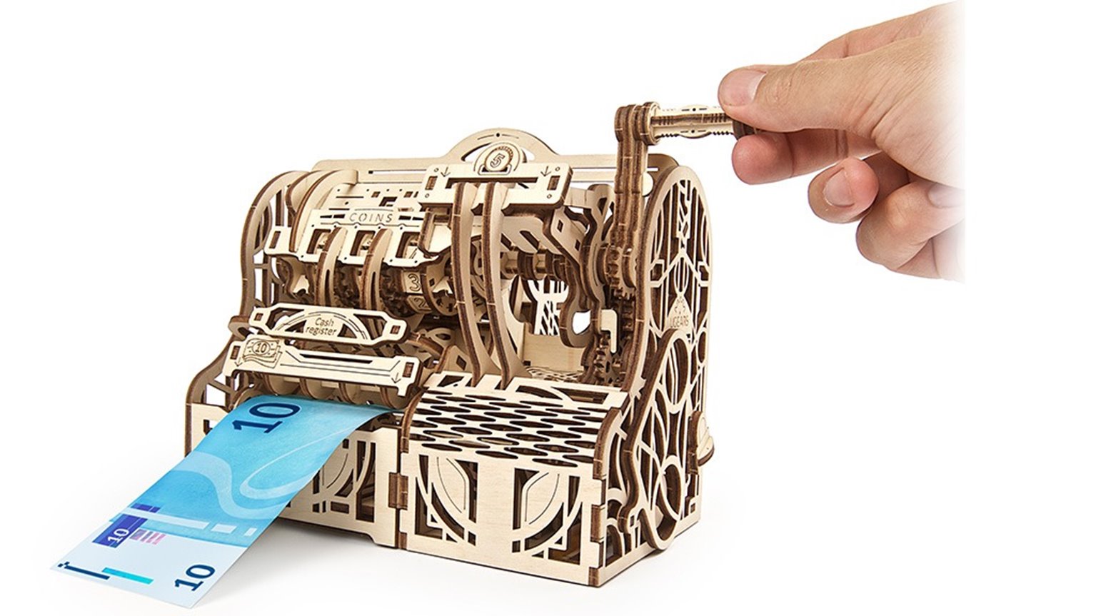 UGEARS UG70136 Wooden Model Cash Register Mechanical Model – Rails