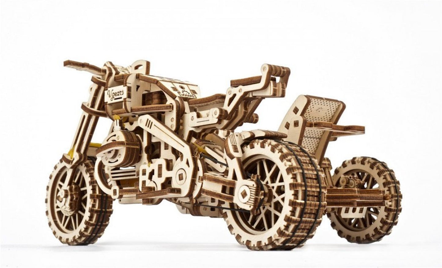 Scrambler UGR-10 Motor Bike with sidecar Mechanical Model Kit