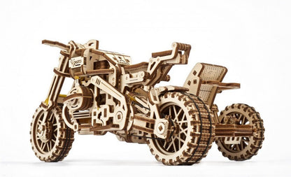 Scrambler UGR-10 Motor Bike with sidecar Mechanical Model Kit