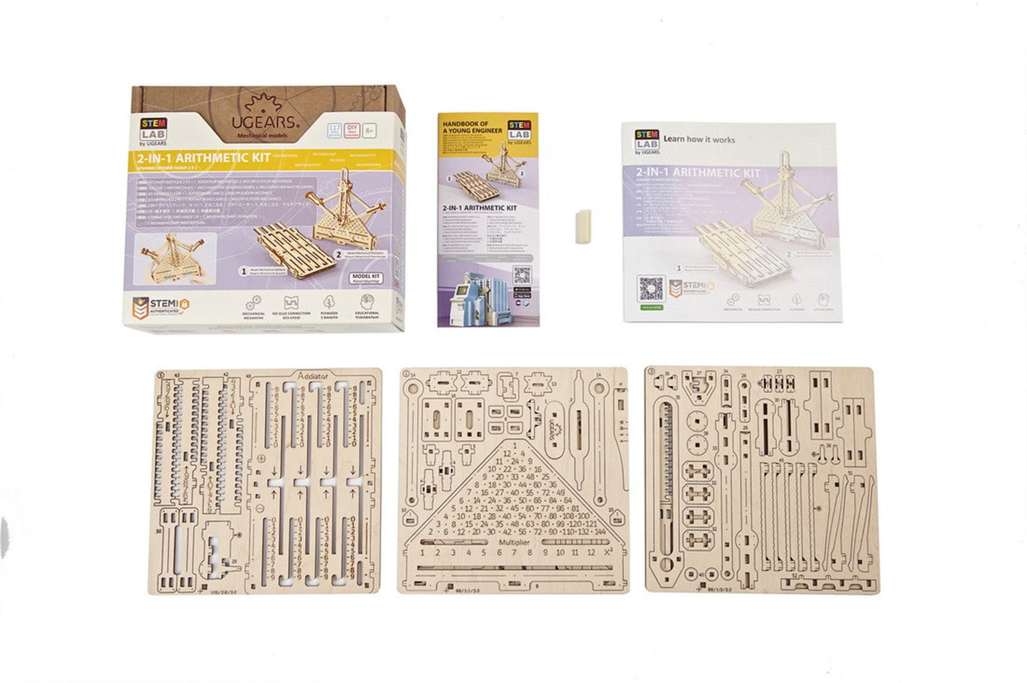 Arithmetic kit 2-in-1 educational mechanical model kit