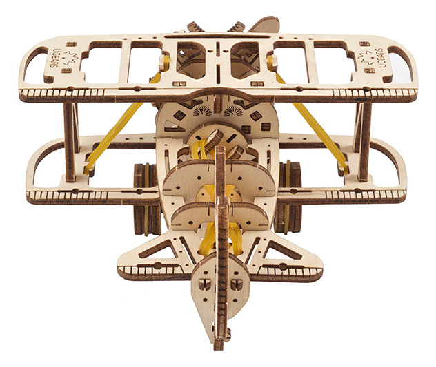 Mini Biplane Mechanical Model Kit