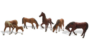Scenic Accents - Chestnut Horses - HO Scale