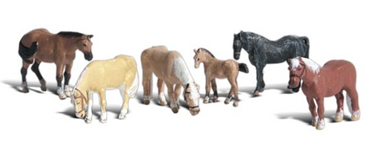 Scenic Accents - Farm Horses - HO Scale