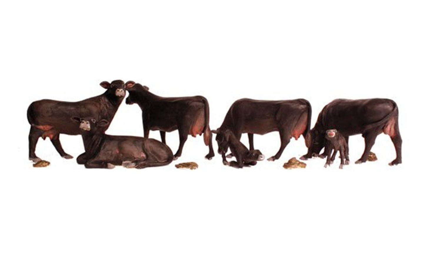 Scenic Accents - Black Angus Cows - HO Scale