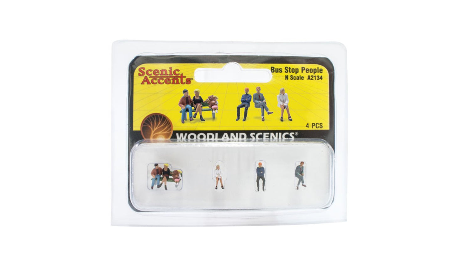 A2134 Scenic Accents - Bus Stop People - N Scale