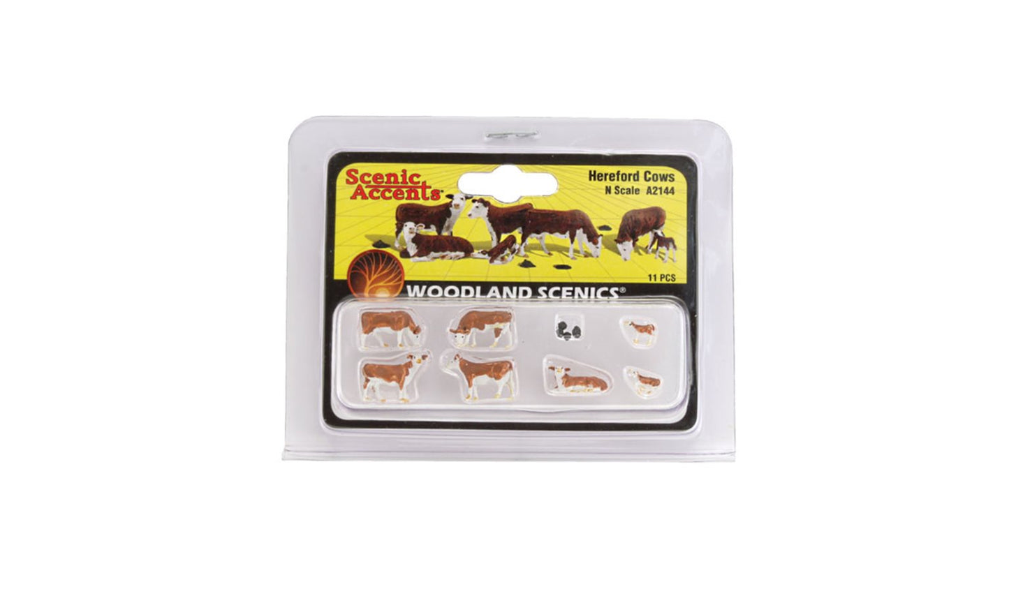 A2144 Scenic Accents - Hereford Cows - N Scale