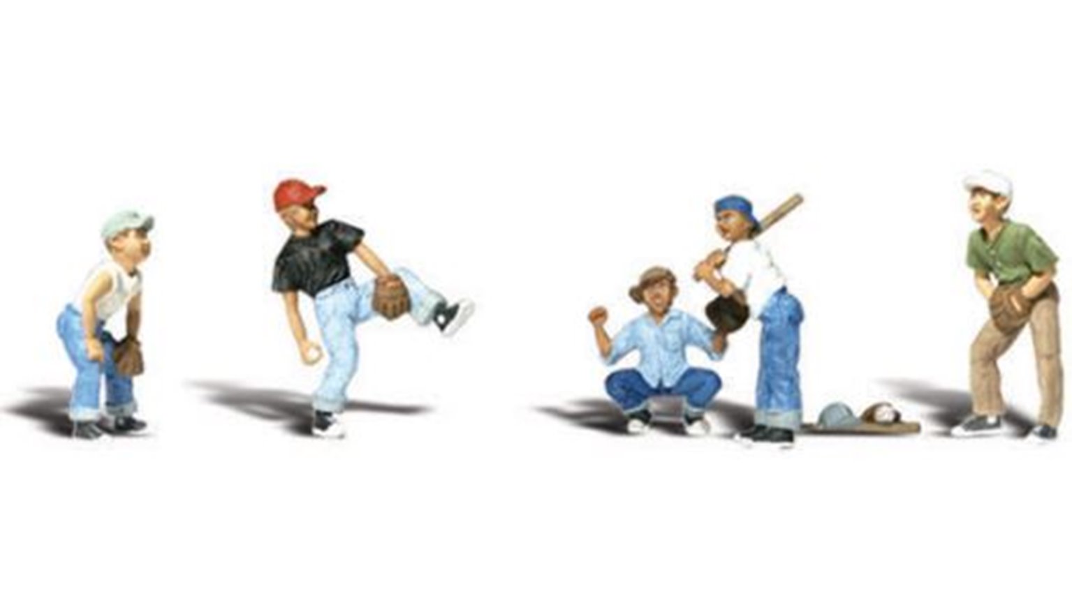 Woodland Scenics WA2145 N Gauge Figures - Baseball Players I