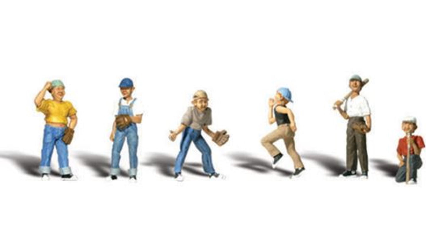 Woodland Scenics WA2146 N Gauge Figures - Baseball Players II