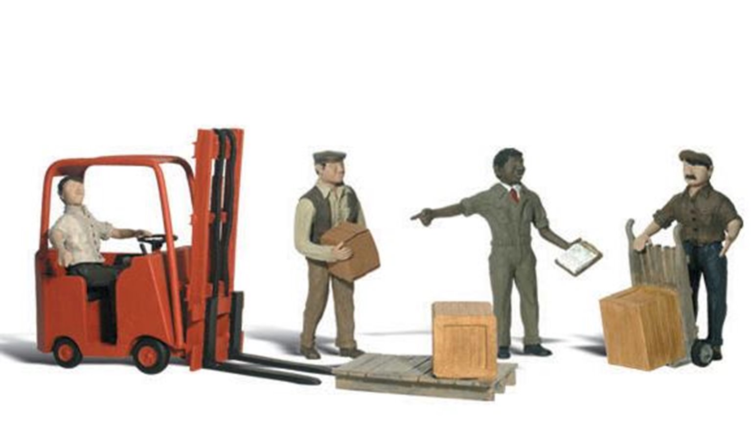 Figures - Workers With Forklift