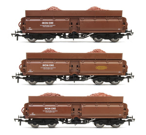 Set of 3 Consett Iron Ore Wagons - Pack A (With Load)