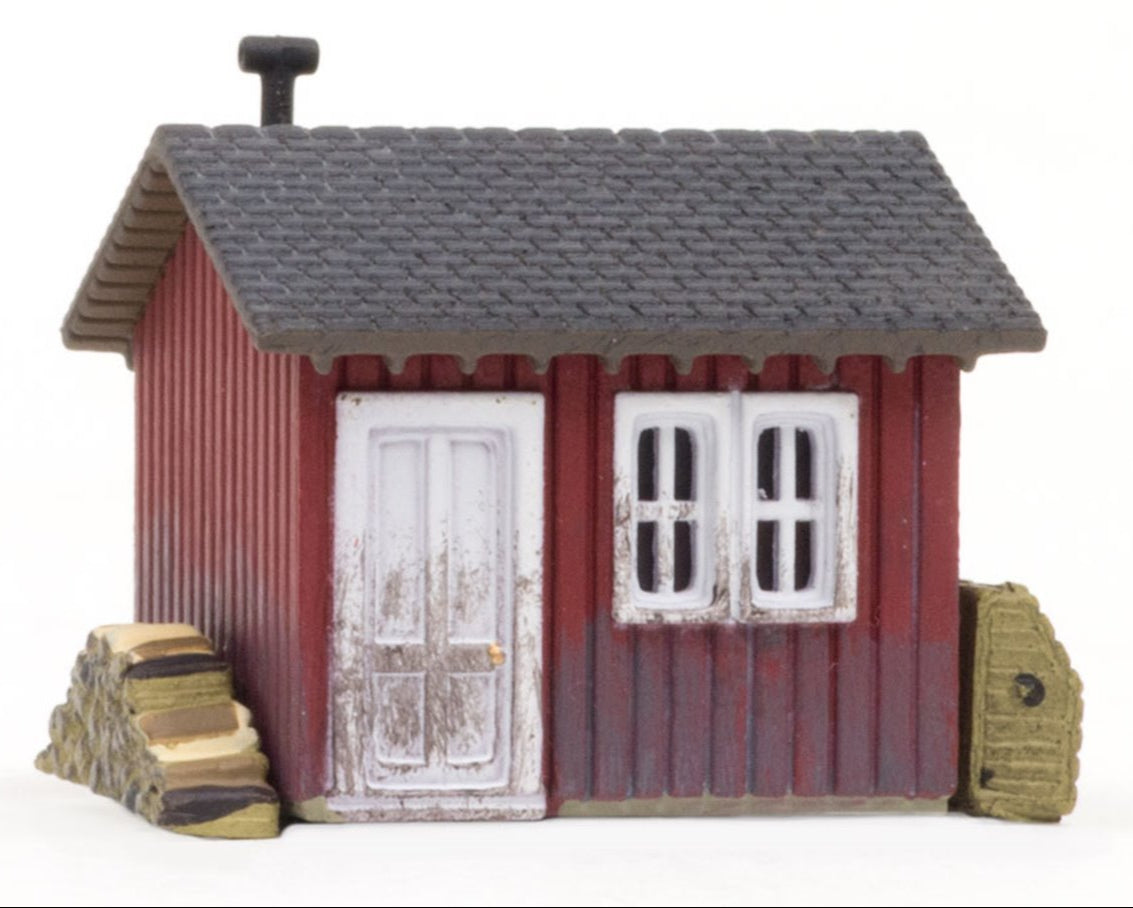 Woodland Scenics BR5857 Work Shed – O Scale 1:48 Painted Model Railroad Building
