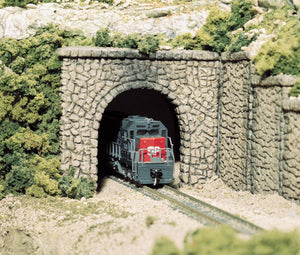 2 x Single Track Random Stone Tunnel Portals